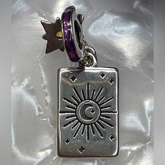 Charm for Pandora Bracelet Tarot Card The Moon Sterling Silver - Picture 5 of 7